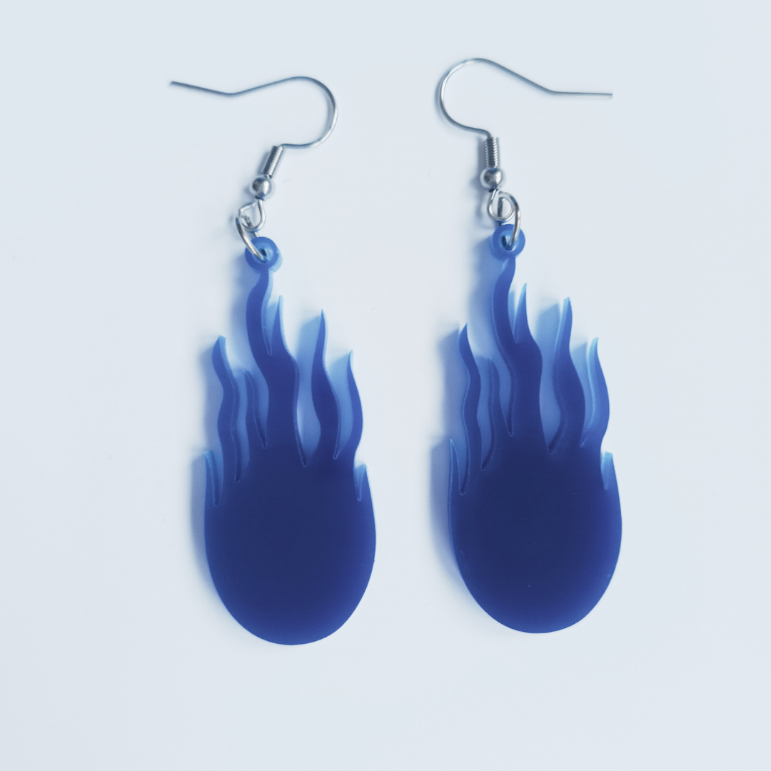 Aretes Flama, Conejo, Cuervo o Mano - LaGalan Illustration